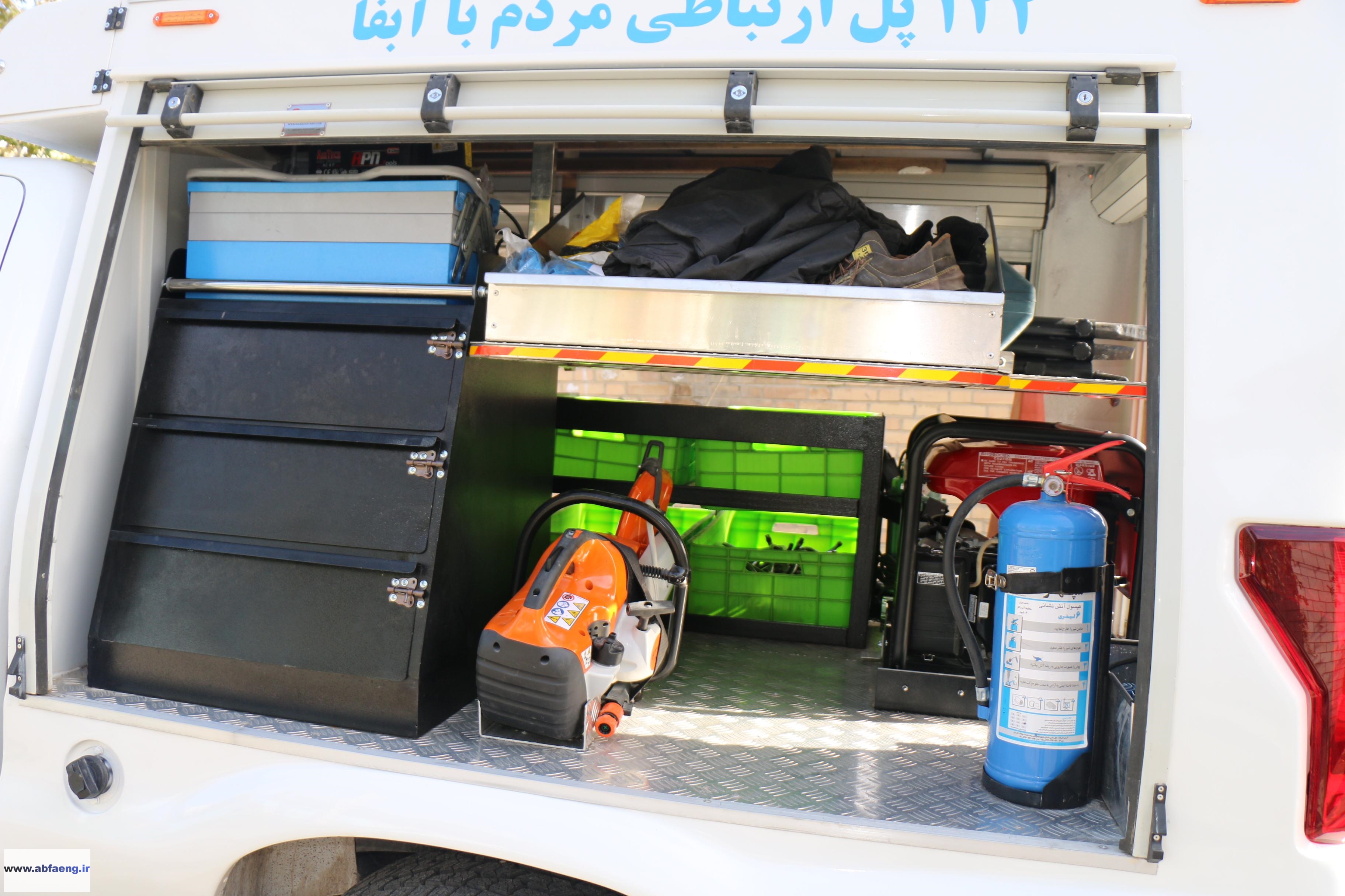 تجهیز خودرو امداد اکیپ شیر فشار شکن آب و فاضلاب شرق استان تهران